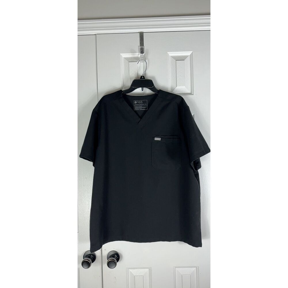 Figs Black Scrub Top Size XL